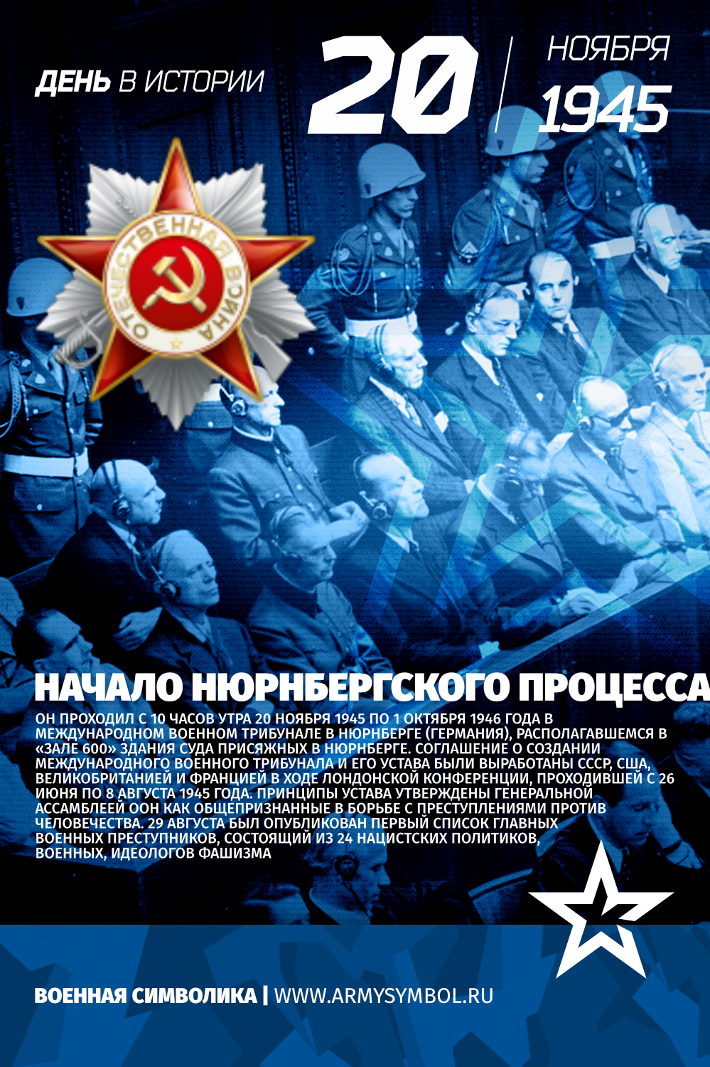 20 НОЯБРЯ - ДЕНЬ НАЧАЛА НЮРНБЕРГСКОГО ПРОЦЕССА.